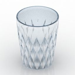 Glass With Decorative Pattern 3d model