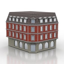 Budovy bytového domu 3D model
