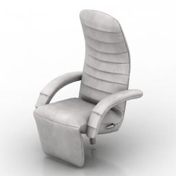 Biały fotel teatralny Model 3D