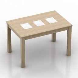 Table Dining Wooden 3d model