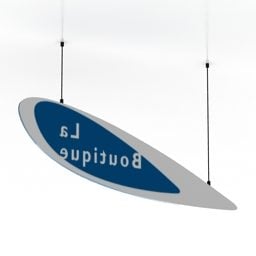 Hanging Signboard 3d model