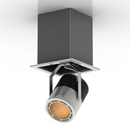 3д модель люстрового одинарного точечного светильника