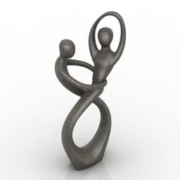 Abstract Figurine Decoration 3d model