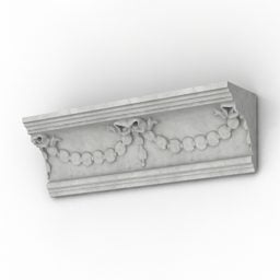 Římsová omítka Interiérová část 3D model