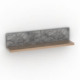 Marble Wooden Tv Stand 3d model