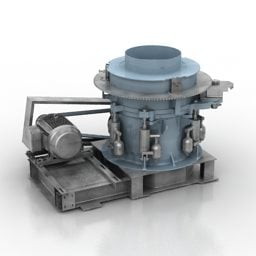 Modelo 3d de equipamento industrial triturador