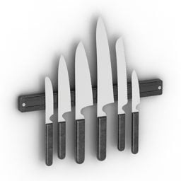 Modelo 3d de cabide de facas