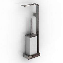 Modelo 3d de louças sanitárias de rack de aço para banheiro