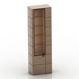 3D model dřevěného nábytku Locker Hartmann