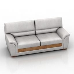 Sofa Polar Toseter Hvit Skinn 3d modell