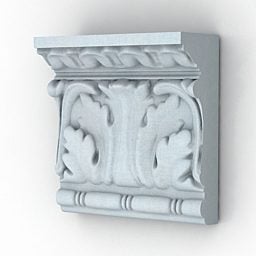 Římsový omítkový klasický blokový 3D model