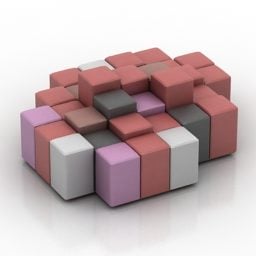 דגם תלת מימד ספה Moroso Cubik Blocks
