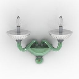 Elegant mässingslampa 3d-modell