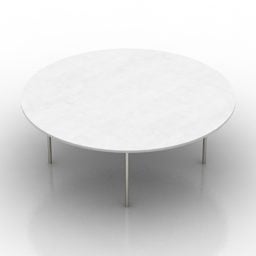 둥근 대리석 테이블 V1 3d 모델