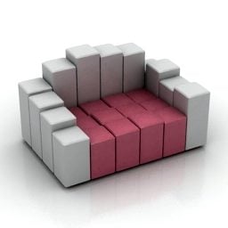 Quadratisches Sofa Dolorez 3D-Modell