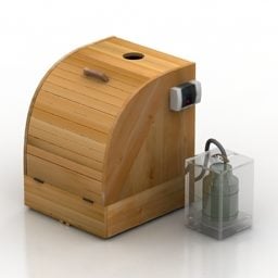 Equipment Wooden Barrel 3d model