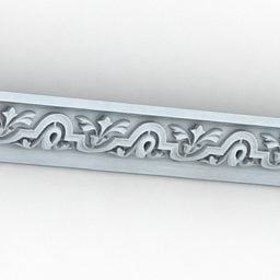 Kroonlijst Carving Gips Europese stijl 3D-model