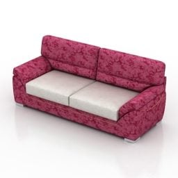 Sofa có họa tiết bọc nệm mô hình 3d