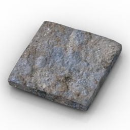 Grå steinbelegningsfliser 3d-modell