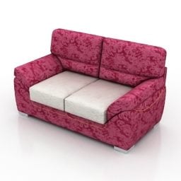 Gammel sofa med to sæder 3d-model