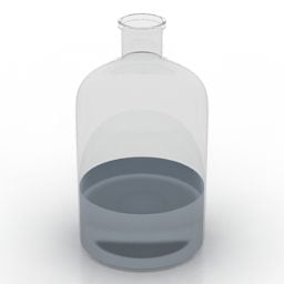 مدل دکور بطری شیشه ای V1 3d