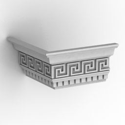 Plâtre de corniche pour la décoration de colonnes modèle 3D