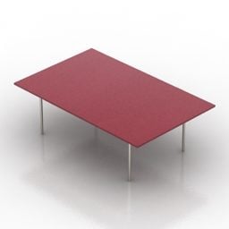 Curved Table With Cabinet 3d model