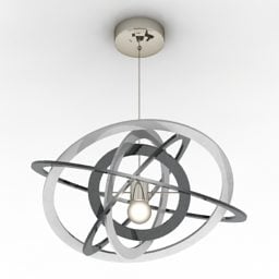 Lámpara de araña Lustre Orbit Science Circles modelo 3d