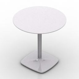 Stół z wyspą kuchenną Malowany na biało Model 3D