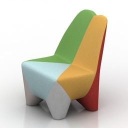 Enkel stol Stålram 3d-modell