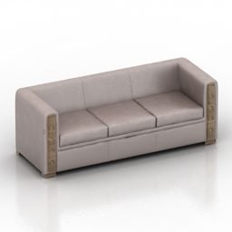 Fabric Sofa Furniture Three Seats 3d model