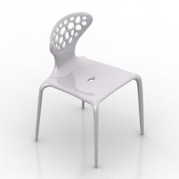 Coffee Chair Plastic Material 3d model