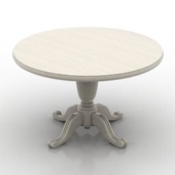 Marble Round Table Set 3d model