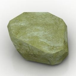 Modelo 3d de piedra de musgo