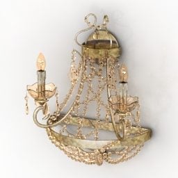 Luxurious Classic Gold Crystal Sconce Lamp