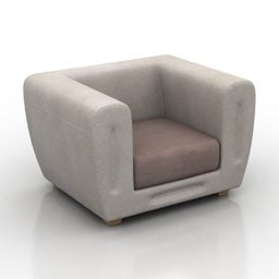 Glatter Sessel Monza 3D-Modell