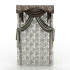 Vintage Texture Grey Interior Curtain
