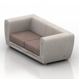 Sofa Klerk z dwoma siedzeniami Model 3D