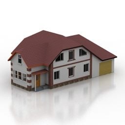 Villa House Building 3D-Modell