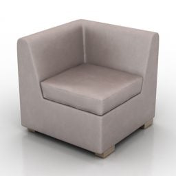 Single Armchair Sofa Blackwood 3d model