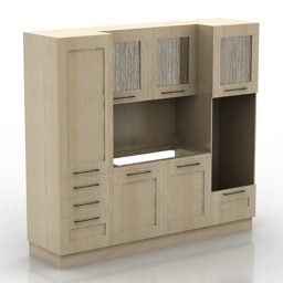 Shoe Cabinet Wooden 3d model