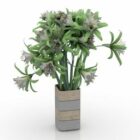 Vase Flower Rectangular Potted