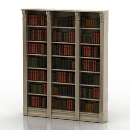 Настінна книжкова шафа Бібліотека 3d модель