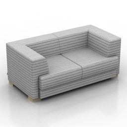 Sofa With Cloth 3d model