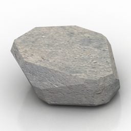 Modelo 3D de pavimentação de pedra realista