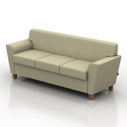 Sofa Klerk z trzema siedzeniami Model 3D