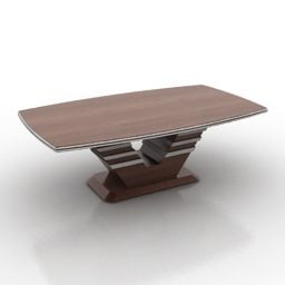Table avec pied en forme de V modèle 3D
