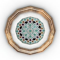 דגם תלת מימד של תבנית אמנות צלחת Osman Plate