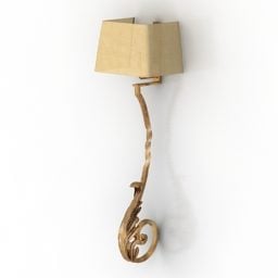 Curved Arm Sconce Lamp 3d model