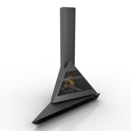 壁炉Admeto三角形3d模型